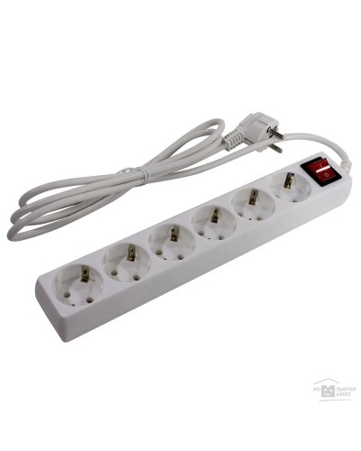 SP6W-230. Сетевой фильтр 6 розеток, 3м, белый. 5bites в Орле