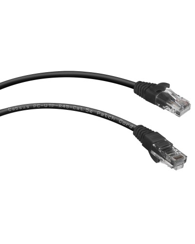 PC-UTP-RJ45-Cat.5e-0.15m-BK (8990c), чёрный. Патч-корд медный. CABEUS в Орле