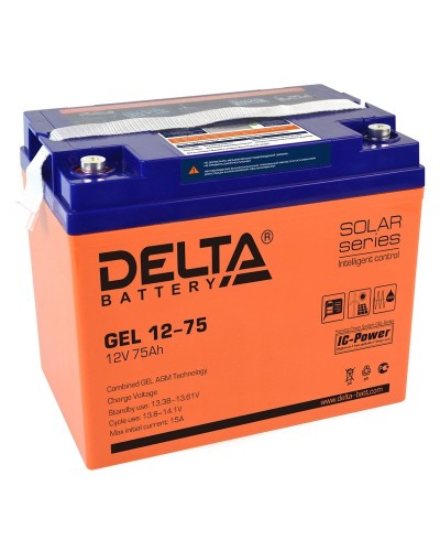 Delta GEL 12-75. Аккумулятор герметичный свинцово-кислотный. Delta в Орле