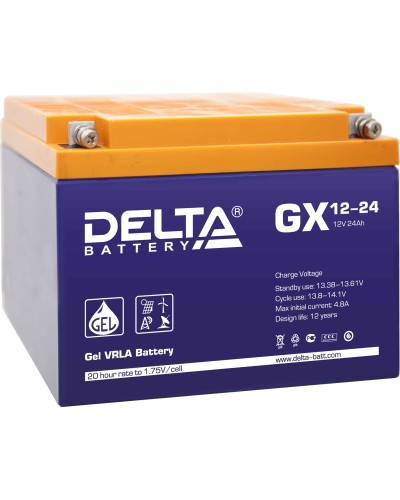 Delta GX 12-24. Аккумулятор герметичный свинцово-кислотный. Delta в Орле