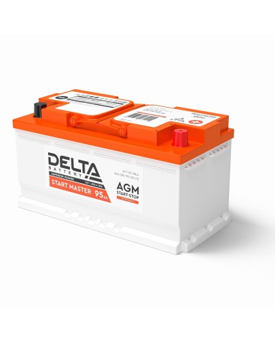 Delta START MASTER AGM 1295 (95 Ah). Аккумулятор автомобильный герметичный свинцово-кислотный. Delta в Орле