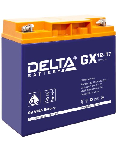 Delta GX 12-17. Аккумулятор герметичный свинцово-кислотный. Delta в Орле