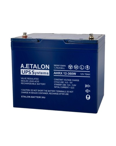 A.ETALON AHRX 12-360W (75). Аккумулятор герметичный свинцово-кислотный. ETALON в Орле