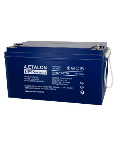 A.ETALON AHRX 12-670W (150). Аккумулятор герметичный свинцово-кислотный. ETALON в Орле