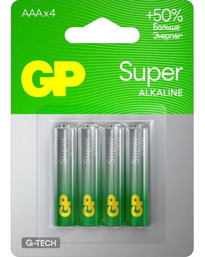 GP Super Alkaline 15A AA (GP 15AA21-2CRSBC4), упак. 4 шт. БЛИСТЕР. Алкалиновые батарейки. GP Batteries в Орле