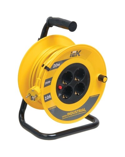 УК20 4 места, 20м (WKP15-16-04-20). Удлинитель на катушке Industrial. IEK в Орле