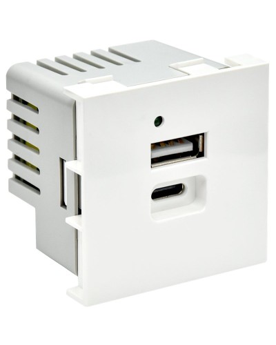Розетка USB A+C 4,2А PRIMER РКЮ-25-40-П белый IEK (PR-KK40D-RU-0-2-AC-K01). Розетка USB. IEK в Орле