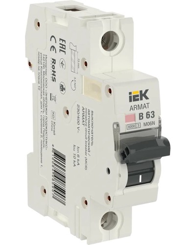 M06N 1P B 63А 6кА ARMAT (AR-M06N-1-B063). Автоматический выключатель. IEK в Орле