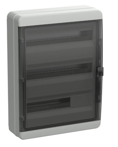 Корпус пластиковый КМПн-54 IP65 TEKFOR (TF5-KP72-N-54-65-K03-K02). Корпус модульный пластиковый черная прозрачная дверь. IEK в Орле