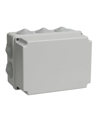 Коробка распаячная КМ41245 190х140х120 открытой проводки IP44 10 гермовводов серая (UKO10-190-140-120-K41-44). Коробка распаячная безгалогенная (HF). IEK в Орле