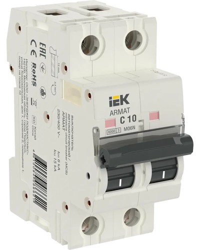 M06N 2P C 10А 6кА ARMAT (AR-M06N-2-C010). Автоматический выключатель. IEK в Орле