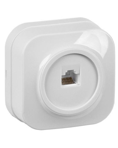 Розетка RJ45 кат.5E о/у РК10-ХБ белый IEK GLORY (EKH10-K01). Розетка компьютерная. IEK в Орле