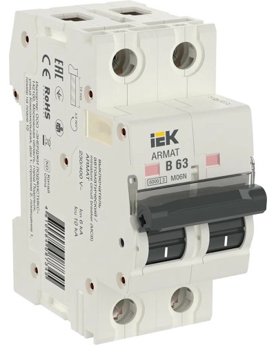 M06N 2P B 63А 6кА ARMAT (AR-M06N-2-B063). Автоматический выключатель. IEK в Орле