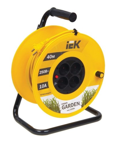 УК40 4 места, 40м (WKP23-10-04-40). Удлинитель на катушке Garden. IEK в Орле