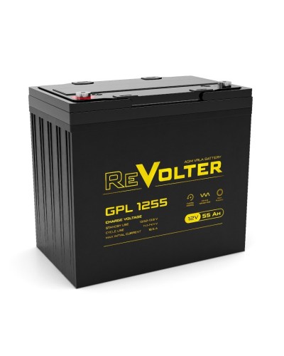 Revolter GPL 1255. Аккумулятор автомобильный герметичный свинцово-кислотный. Revolter в Орле