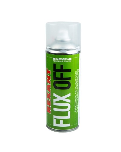 Очиститель печатных плат FLUX OFF, REXANT, 400 мл, аэрозоль (85-0003): Баллон с очистителем в Орле