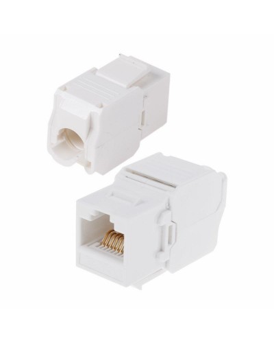 Модуль Keystone Jack RJ-45(8P8C) UTP, CAT 6, тип 180 градусов, самозажимной, белый REXANT (05-1052): Модуль Keystone Jack в Орле