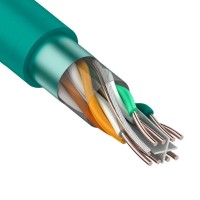 F/UTP, CAT 6, нг(А)-LSLTx, 4х2х0,575мм, 23AWG, INDOOR, SOLID, зеленый, 305м REXANT (01-0171). Кабель «витая пара» (LAN) для структурированных систем связи. Rexant