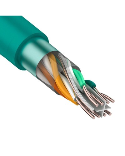 F/UTP, CAT 6, нг(А)-LSLTx, 4х2х0,575мм, 23AWG, INDOOR, SOLID, зеленый, 305м REXANT (01-0171). Кабель «витая пара» (LAN) для структурированных систем связи. Rexant в Орле