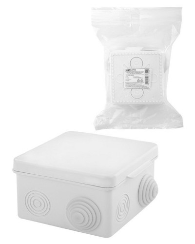 Коробка ОП 80х80х50мм, крышка, IP54, 7вх., белая (SQ1401-0922). Распаячная коробка. TDM ЕLECTRIC в Орле