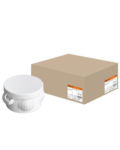 Коробка ОП D65х40мм, крышка, IP54, 4вх. (SQ1401-0501). Распаячная коробка. TDM ЕLECTRIC в Орле