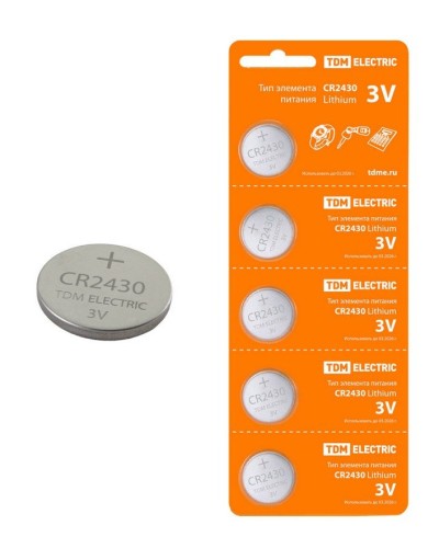 CR2430 Lithium 3V BP-5 TDM (SQ1702-0030). Элемент питания. TDM ЕLECTRIC в Орле