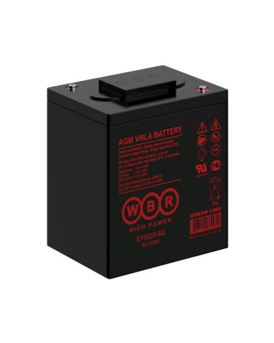 WBR EVX225-6G. Аккумулятор герметичный свинцово-кислотный. WBR в Орле