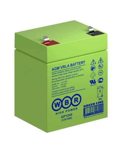 WBR GP1245 (12V16W). Аккумулятор герметичный свинцово-кислотный. WBR в Орле