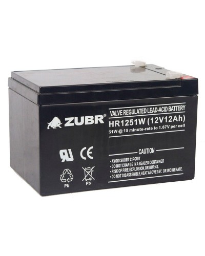 ZUBR HR 1251W (12V, 12Ah). Аккумулятор герметичный свинцово-кислотный. ZUBR в Орле