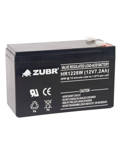 ZUBR HR 1228W (12V, 7,2Ah). Аккумулятор герметичный свинцово-кислотный. ZUBR в Орле