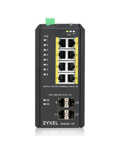 RGS200-12P-ZZ0101F. Промышленный L2 PoE+ коммутатор. ZYXEL в Орле