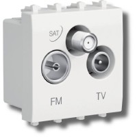Розетка TV-FM-SAT Avanti 1 модуль черный квадрат (4402532): Розетка TV-FM-SAT