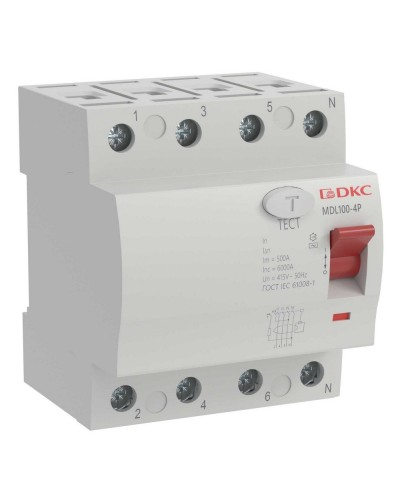 YON MAX MDL100 ВДТ, 4P, 30mA, 40A, АС (MDL100-4P2-40-AC). Автоматический выключатель дифференциальный (УЗО). ДКС в Орле