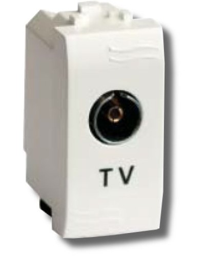 Розетка TV универсальная Brava 1 модуль белая (76721B): Розетка TV в Орле