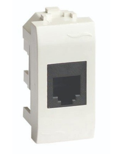 Розетка RJ-45 Brava 1 модуль слоновая кость (75457S): Розетка компьютерная с одним разъёмом в Орле