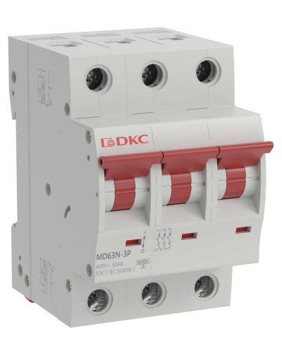 YON max MD63N 3P 25А 6кА C (MD63N-3PC25). Автоматический выключатель. ДКС в Орле