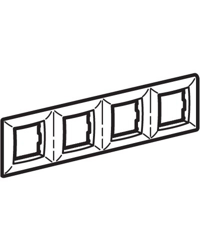 Рамка на 2+2+2+2 модуля (четырехместная), белая (75014W): Рамка четырехместная, Brava в Орле