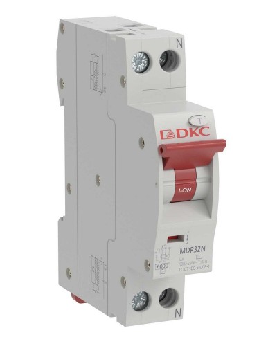 YON max MDR, 1P+N, 30mA, 32A, 6kA, А (MDR32N-1N2C32-A). Компактный автоматический выключатель дифференциального тока. ДКС в Орле