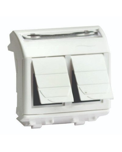 Розетка RJ-45 Brava 2 модуля слоновая кость (75656S): Розетка компьютерная с двумя разъёмами в Орле