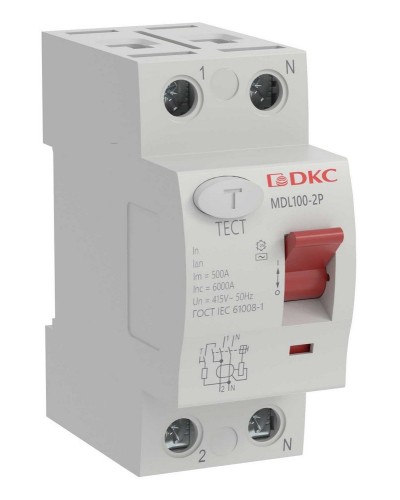 YON MAX MDL100 ВДТ, 2P, 30mA, 16A, АС (MDL100-2P2-16-AC). Автоматический выключатель дифференциальный (УЗО). ДКС в Орле