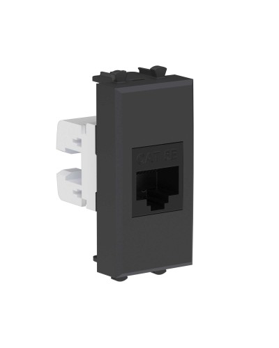 Розетка RJ-45, кат.5E, Avanti, 1 модуль, черный матовый (4412661): Розетка компьютерная модульная в Орле