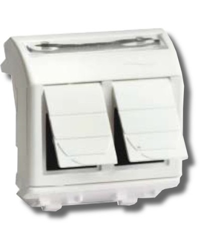 Розетка RJ-45 Brava 2 модуля белая (76459B): Розетка компьютерная с двумя разъёмами в Орле