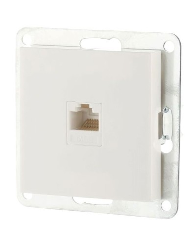 Розетка RJ-45 кат.5е с накладкой, белый LK80 (846104-1). Розетка компьютерная. Экопласт в Орле