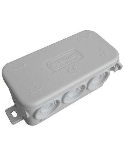 Коробка JBL090 90х42х40, 10вых., 4P (0,15…2,5мм²) серая (43154HF-GR). Коробка монтажная, огнестойкая, без галогена. Экопласт в Орле