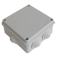 Коробка JBS100 100х100х55, 6 вых., 3P (0,15...2,5мм²) серая (43007HF-GR). Коробка монтажная, огнестойкая, без галогена. Экопласт