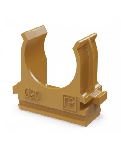 Крепёж-клипса для труб АБС-пластик бук D20 (100 шт) (PR13.0046). Крепление для труб ПВХ. Промрукав в Орле