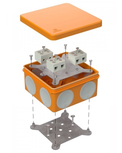 Коробка огнестойкая 100х100х50 (60-0300-FR10.0-6). Коробка огнестойкая для открытой установки. Промрукав в Орле