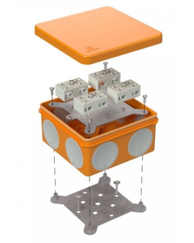 Коробка огнестойкая 100х100х50 (60-0300-FR6.0-4-8-Р Е15-Е60). Коробка огнестойкая для открытой установки. Промрукав в Орле