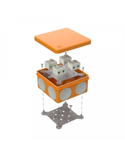 Коробка огнестойкая 100х100х50 (60-0300-FR10.0-8). Коробка огнестойкая для открытой установки. Промрукав в Орле